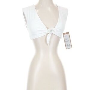 White Tie-Front Bralette